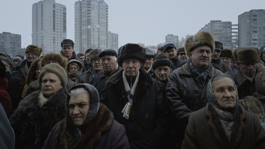 Luc Delahaye, A rally of the opposition candidate Alexander Milinkevich, 2006 © Courtesy of Luc Delahaye et de la galerie Nathalie Obadia, Paris / Bruxelles