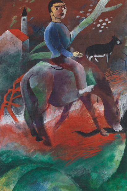 Heinrich Campendonk, Reitender Knabe [Boy on horseback] (detail),  around 1918. Courtesy of Kunstmuseum Bern