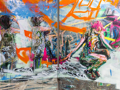 Young painter prize, exhibition view. Courtesy of Pamėnkalnio Gallery