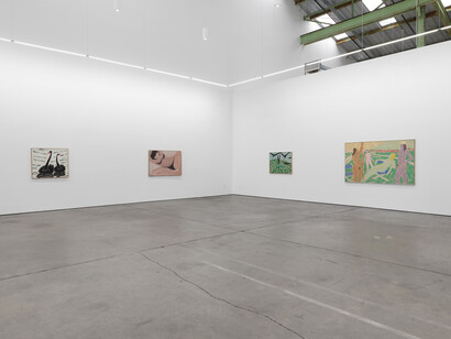 Stephen Pace, Nudes and birds, exhibition view. Courtesy of Altman Siegel