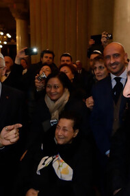 Pope with Micaela Pavoncello, photo by Stefano Meloni
