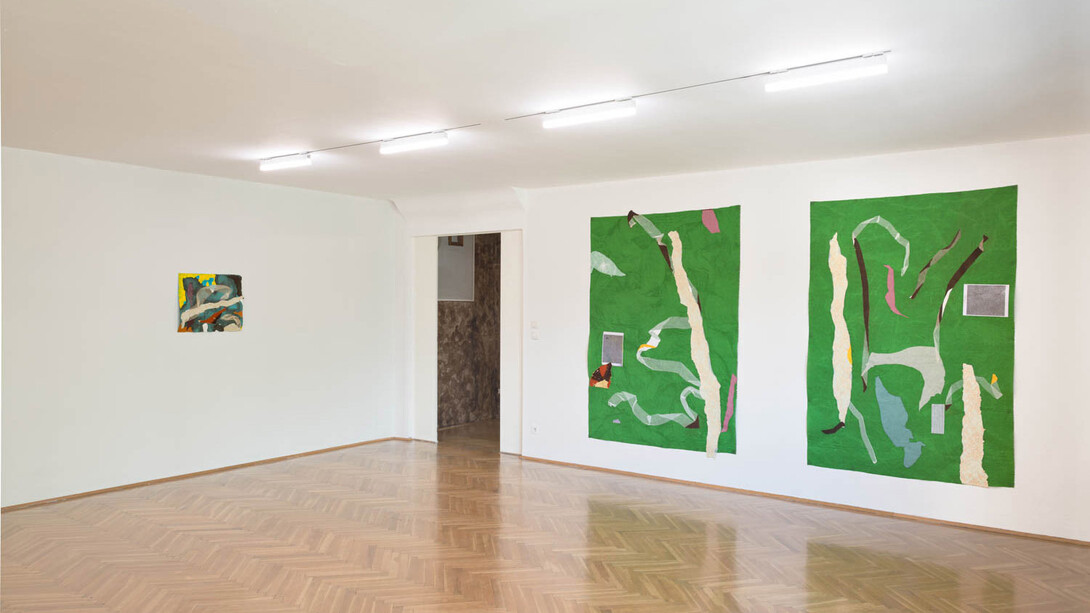 Francis Offmans, Weaving stories, ausstellungsansicht. Mit freundlicher genehmigung der Secession