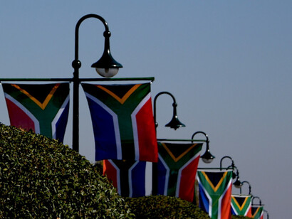 The South African flag waves proudly at the Union Buildings in Pretoria, South Africa, the site of the 2024 Presidential Inauguration, symbolising a new chapter in the country’s democratic journey with the formation of a Government of National Unity