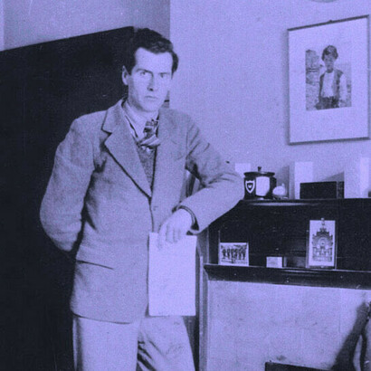 Marshall McLuhan in Cambridge, England. Photograph taken around 1940