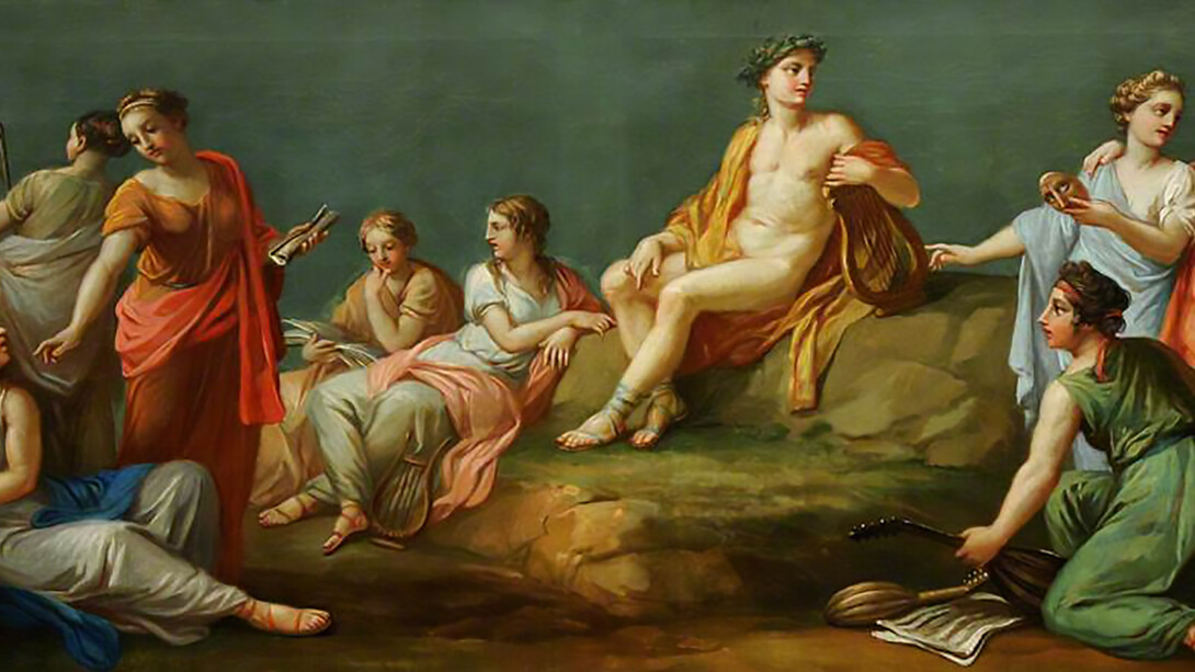 Antonio Zucchi Apollo and the Muses (1767)