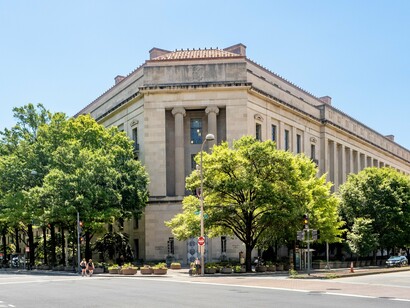 The U.S. Department of Justice, an institution under unprecedented political pressure, in Washington, D.C., USA