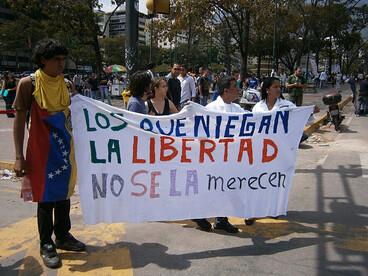 Venezuela protests against the Nicolas Maduro government, Altamira Square
