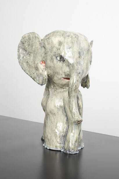 Klara Kristalova, Big Girl, 2013 glazed stoneware 26.77 x 19.29 x 19.69 inches 68 x 49 x 50 cm Courtesy the artist and Lehmann Maupin, New York and Hong Kong Photo: Elisabeth Bernstein