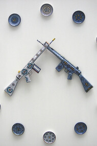 Trophy A, 2017, Antonio Riello, Faentine handpainted ceramic, about 250 cm x 250 cm x 5 cm