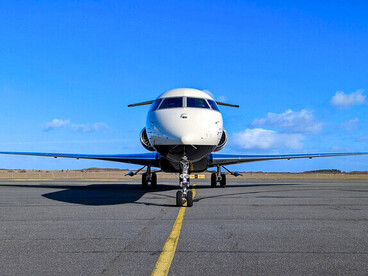 An airplane poised on the runway, reflecting the strength and reliability of Morocco’s aviation platform