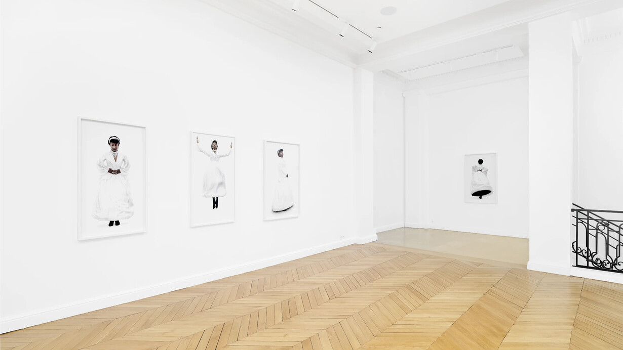 Ayana V. Jackson, I would follow her by ground and sea, 2026. Exhibition view. Courtesy of the artist and Mariane Ibrahim Gallery