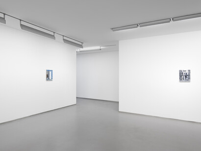 René Luckhardt, Nachtzug nach florenz, ausstellungsansicht. Mit freundlicher genehmigung der Galerie Bernd Kugler