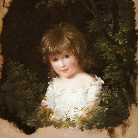 Henri-Pierre Danloux, Paris 1753 - 1809, French School, A Portrait of a Young Boy, traditionally identified as Master Hugh Grant, Bust length, wearing a white Chemise, Oil on Canvas, 10 1/2 x 8 1/2 inches (26.5 x 21.5 cms), Provenance: Private Collection, UK, Note: This unfinished portrait is unusual for Danloux but certainly not unique. A portrait of Marie De Lisle (sale, Tajan, 1999) shows the same technique and preparation of the canvas as our small painting