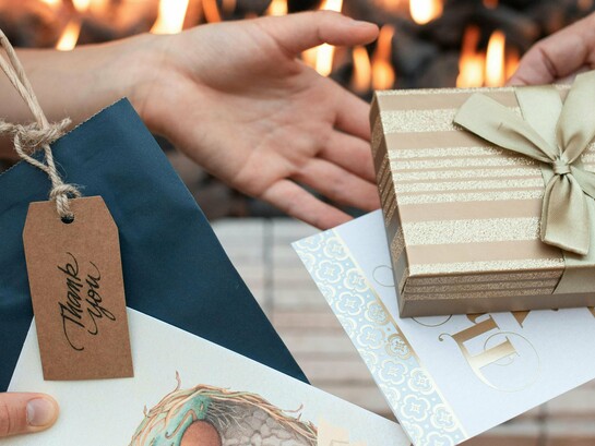 A small thank-you present exchanged between two people, symbolizing appreciation made visible and heartfelt