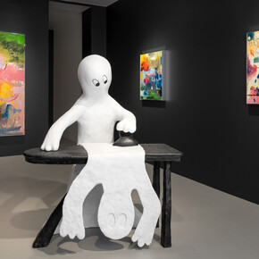 Friedrich Kunath, On a clear day I can see you forever, vue de l'exposition. Avec l'aimable autorisation de la Galerie Max Hetzler