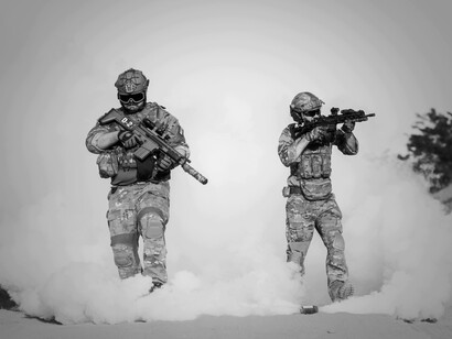 Soldiers patrolling, symbolising readiness and vigilance in the face of potential threats