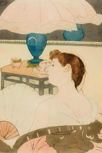 Mary Stevenson Cassatt, The lamp (detail), 1890–91. Courtesy of Hirschl & Adler Modern