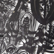 Annie Vought, Detail of look at what you've already dawned (detail), 2025. Courtesy of Traywick Contemporary