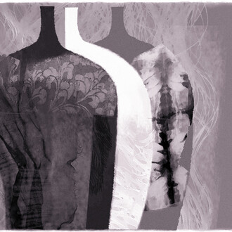 Lu Zhiping, No. 12 瓷器-中国-盛装,丝网, 2009, China-Splendor, silkscreen print, 65 x 88 cm