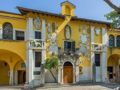 Nestled within the Vittoriale degli Italiani in Gardone Riviera, Piazzetta Dalmata is a quiet, symbolic square that embodies d’Annunzio’s fascination with memory, identity, and architectural drama, Brescia, Italy