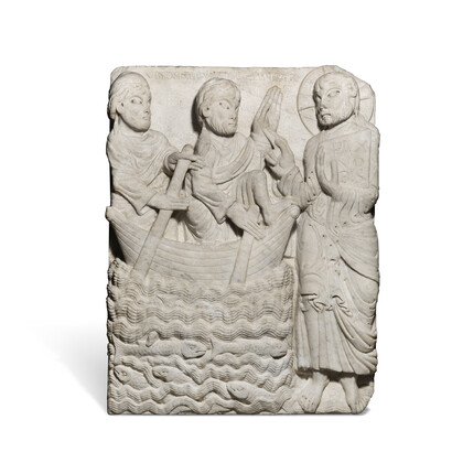 Maestro de Cabestany, Aparición de Cristo a sus discípulos procedente de Sant Pere de Rodes. Cortesía del Museo Marès, Barcelona