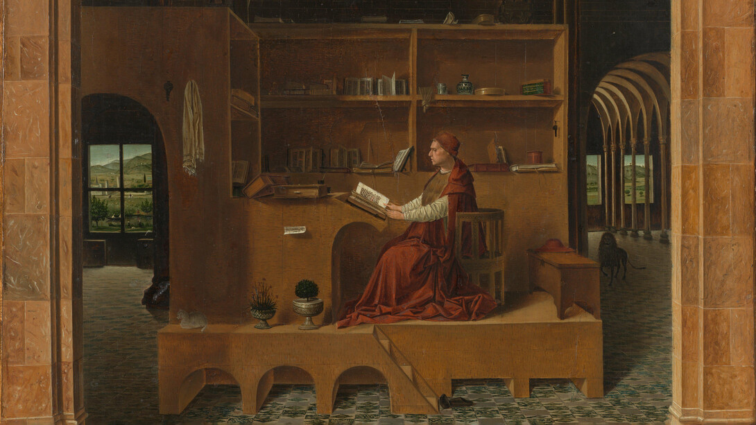 Antonello da Messina, San Jerónimo en su estudio (1474-1475, detalle)