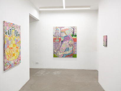 Ross Taylor, Divine cargo, exhibition view. Courtesy of Galerie Russi Klenner 
