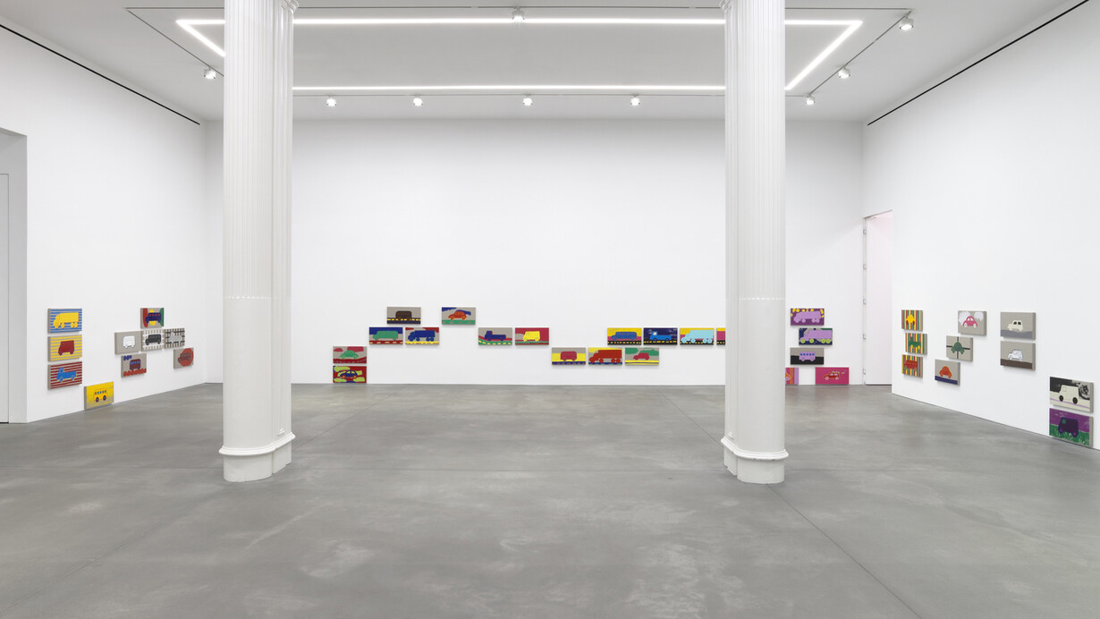 Zak Kitnick, Paintings for children, exhibition view. Courtesy of Nino Mier Gallery