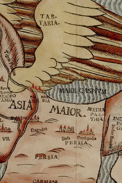 Heinrich Bünting, "Asia Secunda Pars Terrae in Forma Pegasir", 1851