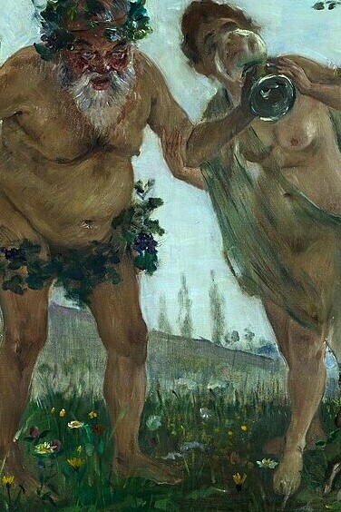 Lovis Corinth, "Procesión bacante", óleo sobre lienzo, 1896