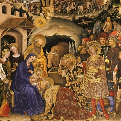 Gentile da Fabriano, "Adorazione dei magi", 1423, Uffizi, Firenze, Italia