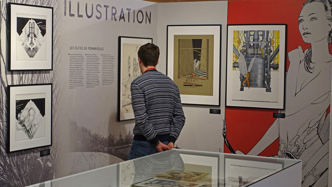 Claude Renard, Astre et fragments, vue de l’exposition. Avec l’aimable autorisation du Musée de l’Art du Comic