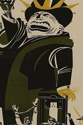 Dmitry Moor, "¡Libertad para los presos de Scottsboro!", litografía, 1932