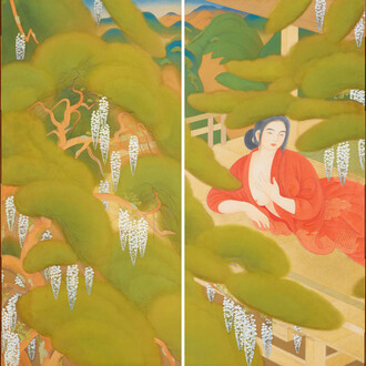 Tsuchida Bakusen, Serving girl in a spa. Courtesy of the National Museum of Modern Art