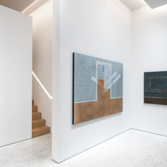 Ed Ruscha, Talking doorways, exhibition view. Courtesy of Gagosian