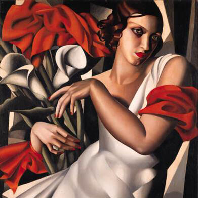 Tamara de Lempicka, Retrato de Ira P (1930, detalle)