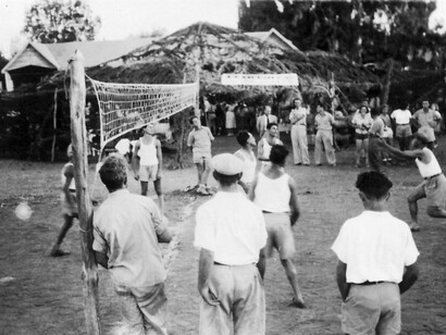 Volleyball games were held in Gan Shmuel, Israel, in 1941