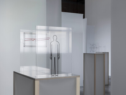 Wang Luyan, Two-dimensional transparent sculpture, exhibition view. Courtesy of Beijing Commune