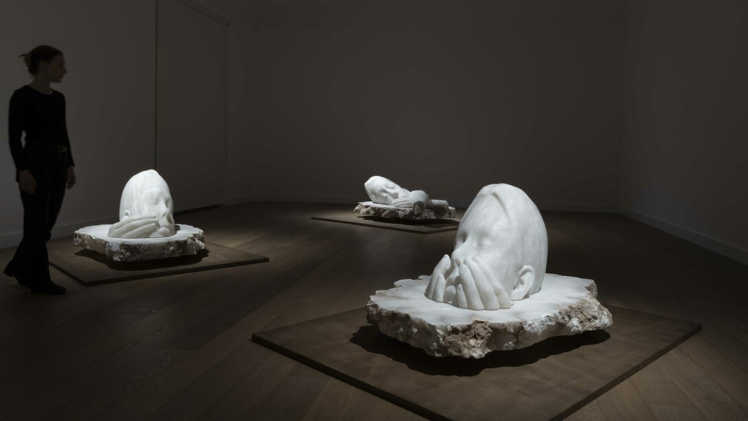Jaume Plensa, 5 rêves, 5 désirs, vue d'exposition. Avec l'aimable autorisation de la Galerie Lelong