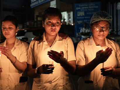 Protesters gathered in central Kolkata to rally against the 2024 rape and murder case at R.G. Kar Medical College and Hospital, India