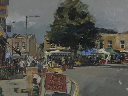 Peter Brown NEAC, The Top of Broadway Market, Sun and Rain
