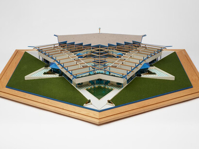 Bruce Goff, Pi Lambda Phi house, Norman, Oklahoma, Model (detail), about 1955. Courtesy of Art Institute of Chicago