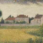 George Seurat, Ville d’Avray, maisons blanches, c.1882, oil on canvas, image size: 33 x 46cm, Walker Art Gallery, Liverpool, U.K.