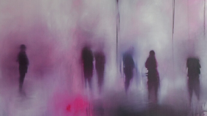 Alberto Zamboni, confine, cm 100 x 150, olio su tela, 2014