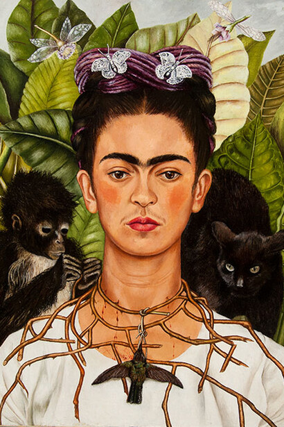 Frida Kahlo, Autorretrato con collar de espinas y colibrí, 1940