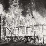 Karl Haendel, House on fire (detail), 2026. Courtesy of Vielmetter