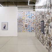 Mungo Thomson, Background materials, exhibition view. Courtesy of MAKI Gallery 