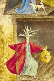 Leonora Carrington, La casa de enfrente (1945, detalle)