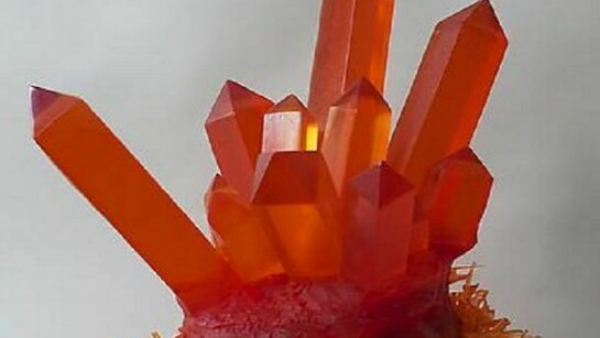 Carson Fox, Orange Crystal Spikes (2013) detail, Resin