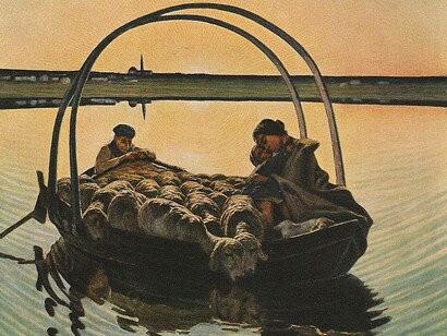 Giovanni Segantini, Ave Maria a trasbordo,1886, olio su tela, Fondazione Otto Fischbacher, San Gallo, Svizzera